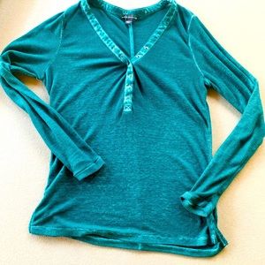 Lightweight long sleeve Henley shirt